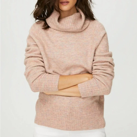 Aritzia The Group Babaton Plutarch Turtleneck Sweater Alpaca Pink Size XS - Picture 1 of 10